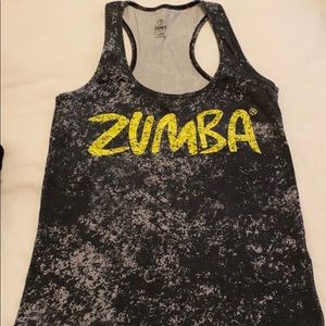Zumba black and gray tie-dye Racerback shirt